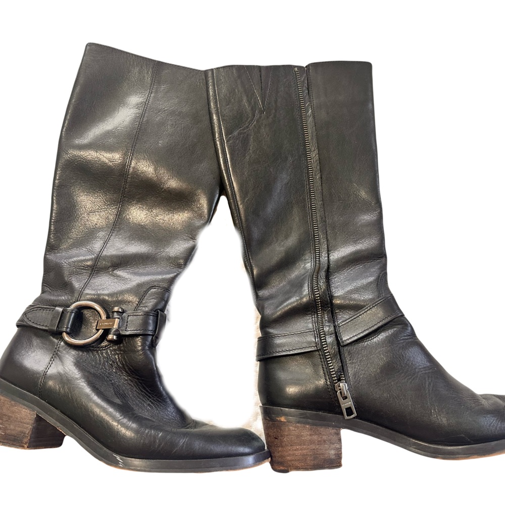 Coach Black Heeled Boots